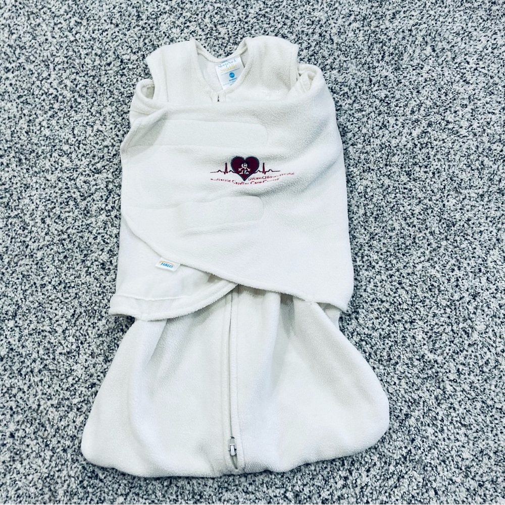 Halo Infant Baby fleece sleep sack Swaddle with wrap size 3 months